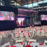 Globe Life Park for ABCOC 2024, Juneteenth, Fun Inc., utilized Lady GaGa sound system 